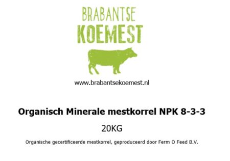 Organische minerale mestkorrel (8-3-3) 20KG (24 zakken halve pallet) - Afbeelding 2